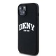 DKNY Liquid Silicone White Printed Logo MagSafe Case for iPhone 15 / 14 / 13 - Black