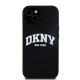 DKNY Liquid Silicone White Printed Logo MagSafe Case for iPhone 15 / 14 / 13 - Black