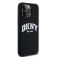 DKNY Liquid Silicone White Printed Logo MagSafe case for iPhone 15 Pro Max - black