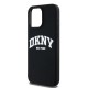 DKNY Liquid Silicone White Printed Logo MagSafe case for iPhone 15 Pro Max - black