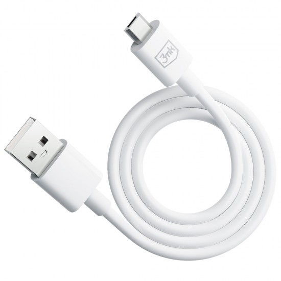 3mk Hyper Cable USB-A / micro USB 5V 2.4A 1.2m - white