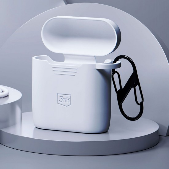 3mk Silicon AirPods Case for AirPods 2 - white