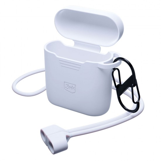 3mk Silicon AirPods Case for AirPods 2 - white