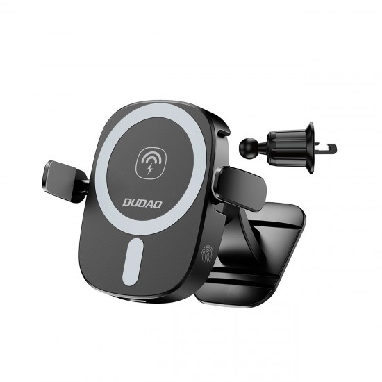 Dudao FW11 Car Phone Holder with 15W Inductive Charger for Air Vent/Cockpit - Black