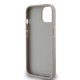 DKNY Leather Mono Stripe & Metal Logo case for iPhone 15 / 14 / 13 - beige