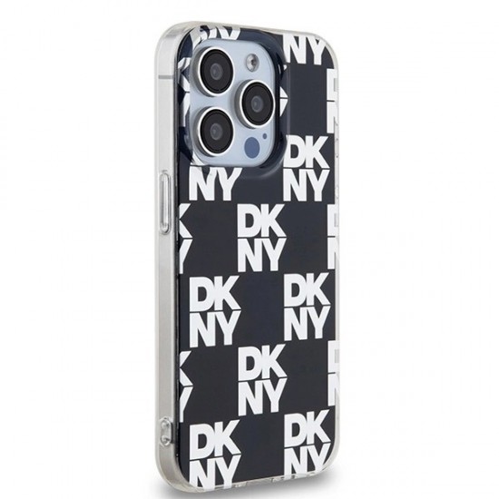 DKNY IML Checkered Mono Pattern case for iPhone 15 Pro - black