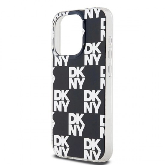 DKNY IML Checkered Mono Pattern case for iPhone 15 Pro - black