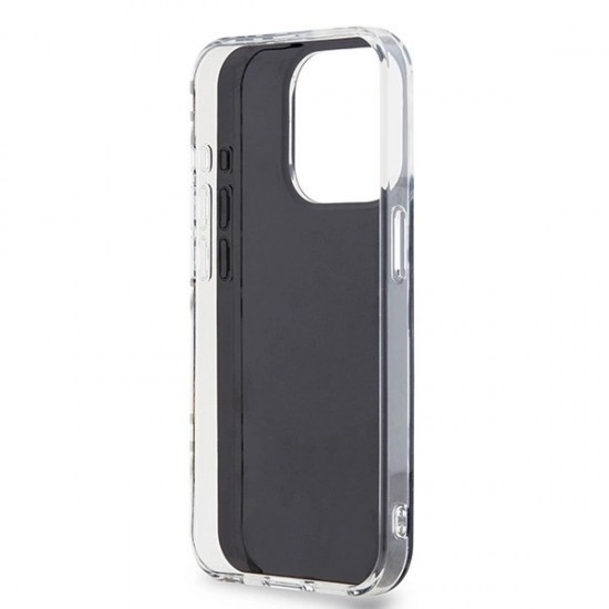 DKNY IML Checkered Mono Pattern case for iPhone 15 Pro - black