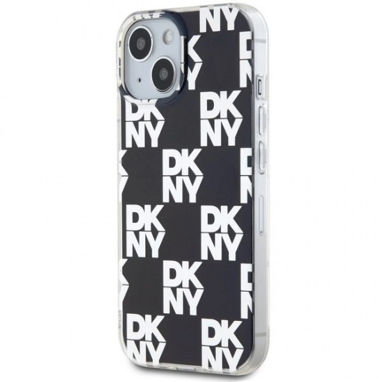 DKNY IML Checkered Mono Pattern case for iPhone 15 Plus / 14 Plus - black