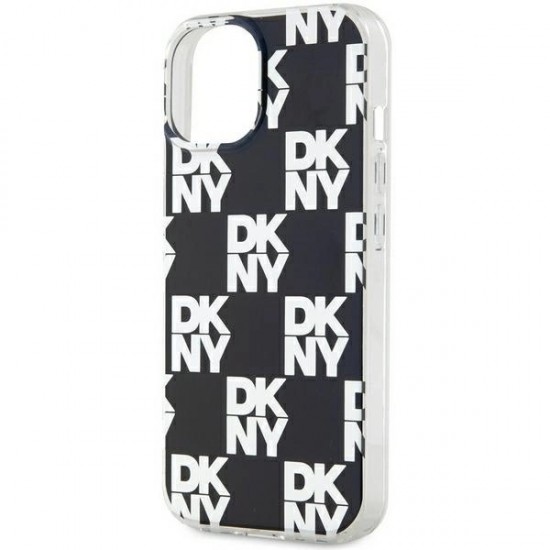 DKNY IML Checkered Mono Pattern case for iPhone 15 Plus / 14 Plus - black