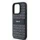 DKNY Leather Mono Stripe & Metal Logo case for iPhone 15 Pro Max - black