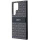 DKNY Leather Mono Stripe & Metal Logo case for Samsung Galaxy S24 Ultra - black