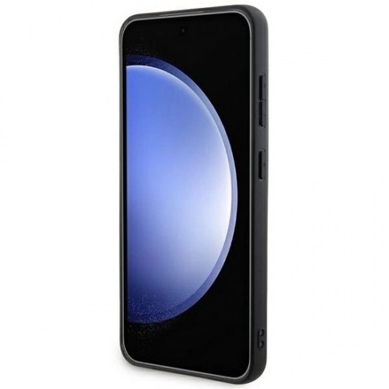 DKNY Leather Mono Stripe & Metal Logo case for Samsung Galaxy S24 - black