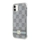 DKNY IML Checkered Mono Pattern & Printed Stripes MagSafe case for iPhone 11 / Xr - beige