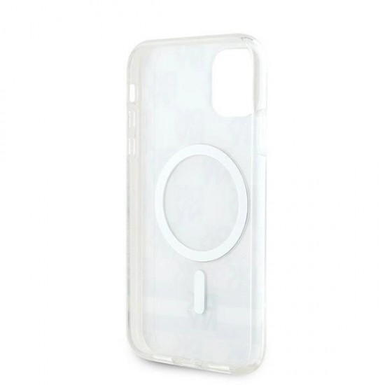 DKNY IML Checkered Mono Pattern & Printed Stripes MagSafe case for iPhone 11 / Xr - beige