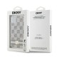 DKNY IML Checkered Mono Pattern & Printed Stripes MagSafe case for iPhone 11 / Xr - beige
