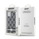 DKNY IML Checkered Mono Pattern & Printed Stripes MagSafe Case for iPhone 11 / Xr - Black