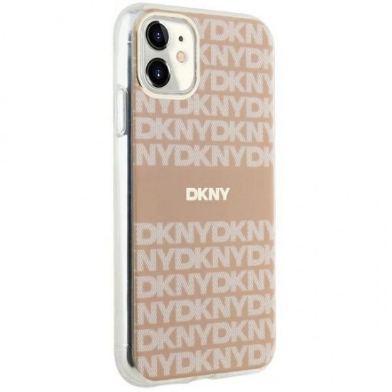 DKNY IML Mono & Stripe MagSafe case for iPhone 11 / Xr - pink