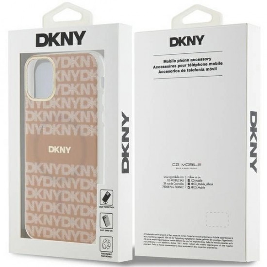 DKNY IML Mono & Stripe MagSafe case for iPhone 11 / Xr - pink