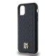 DKNY Leather Monogram Pattern Metal Logo MagSafe Case for iPhone 11 / Xr - Black