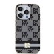 DKNY IML Checkered Mono Pattern & Printed Stripes MagSafe Case for iPhone 13 Pro Max - Black