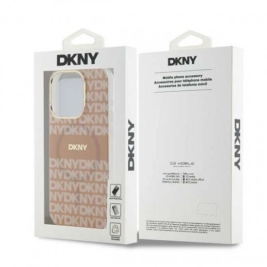 DKNY IML Mono & Stripe MagSafe case for iPhone 13 Pro Max - pink