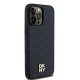 DKNY Leather Pattern Metal Logo MagSafe case for iPhone 13 Pro Max - black