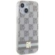 DKNY IML Checkered Mono Pattern & Printed Stripes MagSafe case for iPhone 15 / 14 / 13 - beige