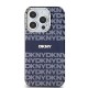 DKNY IML Mono & Stripe MagSafe case for iPhone 15 Pro - blue