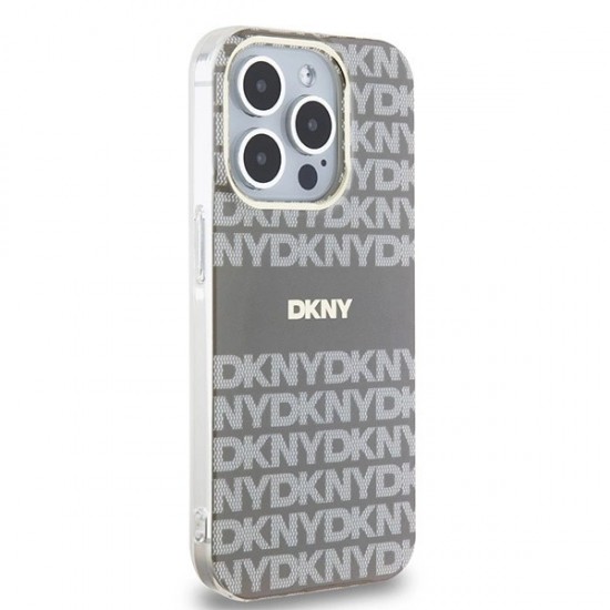 DKNY IML Mono & Stripe MagSafe case for iPhone 15 Pro - beige