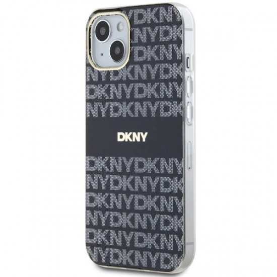 DKNY IML Mono & Stripe MagSafe Case for iPhone 15 Plus / 14 Plus - Black