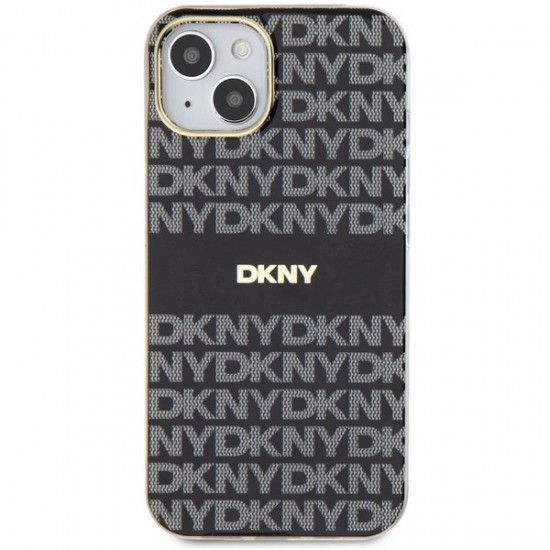 DKNY IML Mono & Stripe MagSafe Case for iPhone 15 Plus / 14 Plus - Black