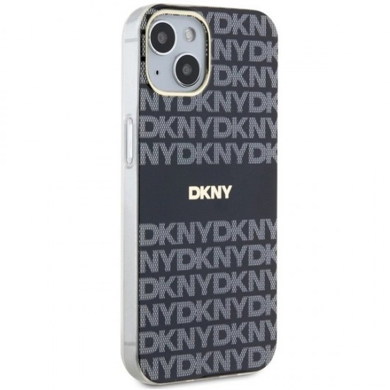 DKNY IML Mono & Stripe MagSafe Case for iPhone 15 Plus / 14 Plus - Black