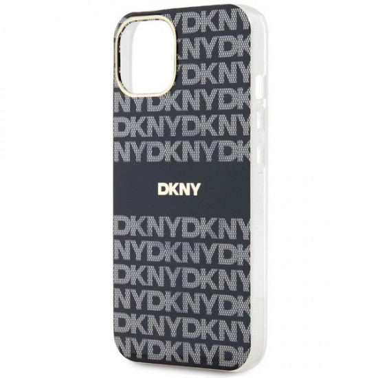 DKNY IML Mono & Stripe MagSafe Case for iPhone 15 Plus / 14 Plus - Black