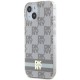 DKNY IML Checkered Mono Pattern & Printed Stripes MagSafe case for iPhone 15 / 14 / 13 - beige