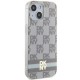 DKNY IML Checkered Mono Pattern & Printed Stripes MagSafe case for iPhone 15 / 14 / 13 - beige