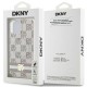 DKNY IML Checkered Mono Pattern & Printed Stripes MagSafe case for iPhone 15 / 14 / 13 - beige