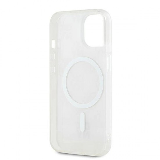 DKNY IML Checkered Mono Pattern & Printed Stripes MagSafe case for iPhone 15 / 14 / 13 - pink