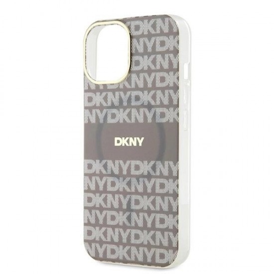 DKNY IML Mono & Stripe MagSafe case for iPhone 15 / 14 / 13 - beige