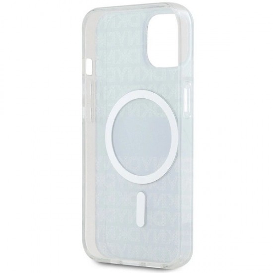 DKNY IML Mono & Stripe MagSafe Case for iPhone 15/14/13 - Black