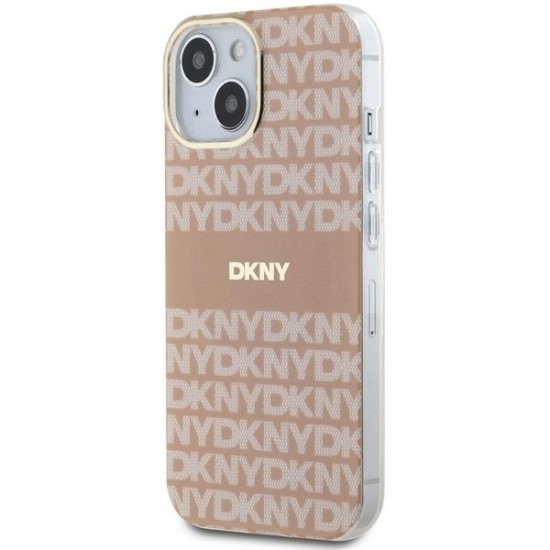DKNY IML Mono & Stripe MagSafe case for iPhone 15 / 14 / 13 - pink