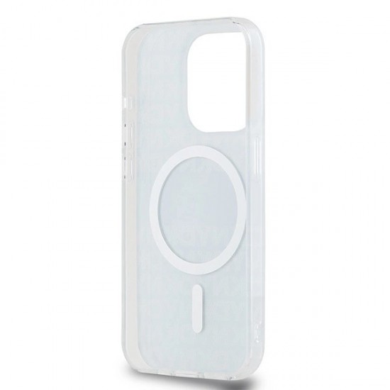 DKNY IML Mono & Stripe MagSafe case for iPhone 15 Pro Max - blue