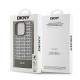 DKNY Leather Printed Pattern Metal Logo MagSafe Case for iPhone 15 Pro Max - Brown