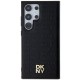 DKNY Leather Pattern Metal Logo MagSafe case for Samsung Galaxy S24 Ultra - black