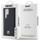 DKNY Leather Pattern Metal Logo MagSafe case for Samsung Galaxy S24 Ultra - black