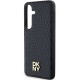 DKNY Leather Pattern Metal Logo MagSafe case for Samsung Galaxy S24+ - black