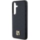 DKNY Leather Pattern Metal Logo MagSafe case for Samsung Galaxy S24 - black