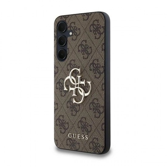 Guess 4G Big Metal Logo case for Samsung Galaxy A35 - brown