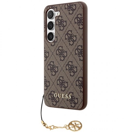Guess 4G Charms Collection case for Samsung Galaxy A35 - brown