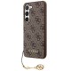 Guess 4G Charms Collection case for Samsung Galaxy A35 - brown